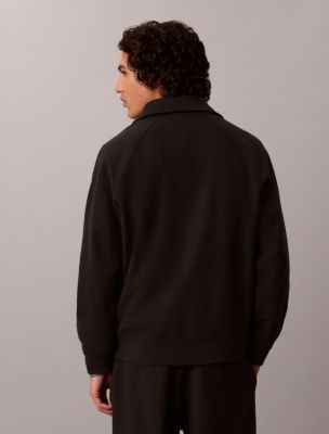 Мужские худи Calvin Klein Double Knit Monogram Zip Polo Sweatshirt — фото 3