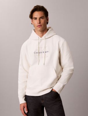 Premium Terry Denim Monologo Hoodie, Tofu