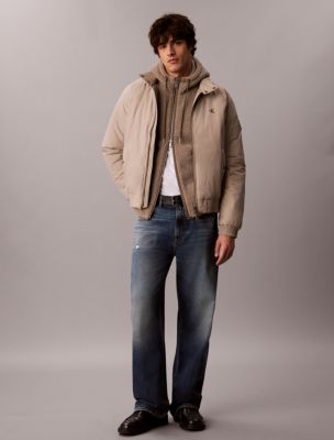 Мужское худи Calvin Klein из шерпы свободного кроя, цвет: Кешью — фото 3