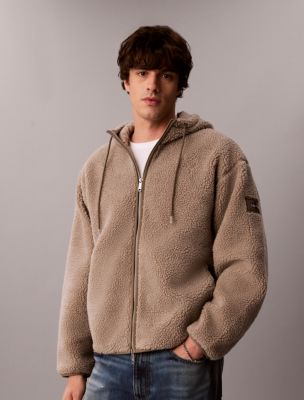 Sherpa Relaxed Hoodie, Roasted Cashew