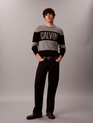 Мужские свитеры Calvin Klein Merino Striped Calvin Logo Sweater — фото 2