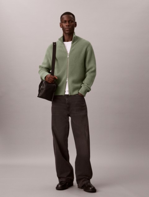 Мужские свитеры Calvin Klein Cotton Wool Full Zip Sweater