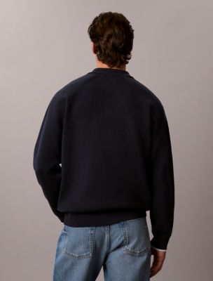 Мужские свитеры Calvin Klein Varsity Logo Polo Sweater — фото 4