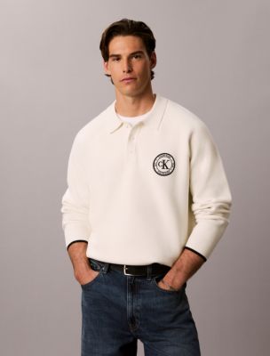 Varsity Logo Polo Sweater, Tofu
