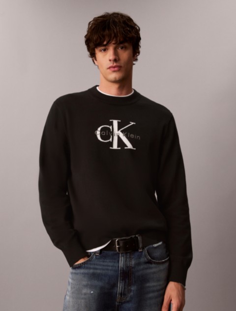 Мужские свитеры Calvin Klein Cotton Monologo Graphic Relaxed Sweater