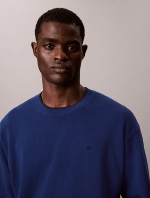 Мужские свитеры Calvin Klein Smooth Cotton Tipped Crewneck Sweater — фото 5