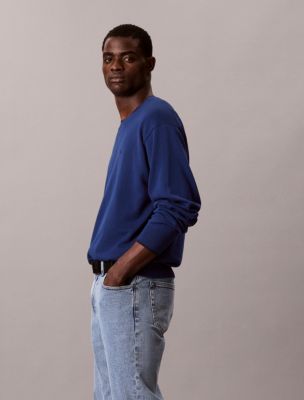 Мужские свитеры Calvin Klein Smooth Cotton Tipped Crewneck Sweater — фото 6