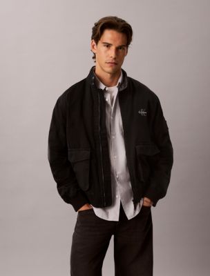 Cotton Flannel Lined Jacket, Black
