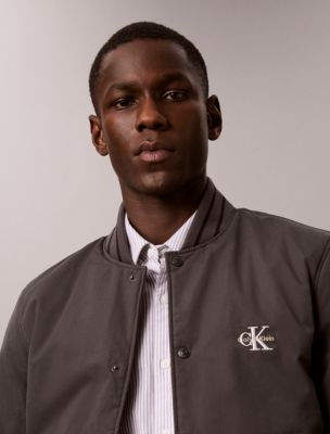 Мужские куртки Calvin Klein Mixed Media Varsity Bomber Jacket — фото 4