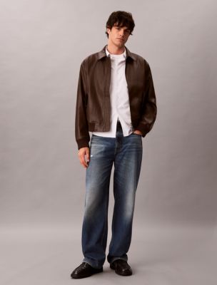 Мужские куртки Calvin Klein Faux Leather Bomber Jacket — фото 2