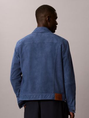 Мужская куртка Calvin Klein Suede 90s Trucker, цвет: Тёмный джинсовый — фото 5