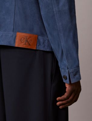 Мужская куртка Calvin Klein Suede 90s Trucker, цвет: Тёмный джинсовый — фото 6