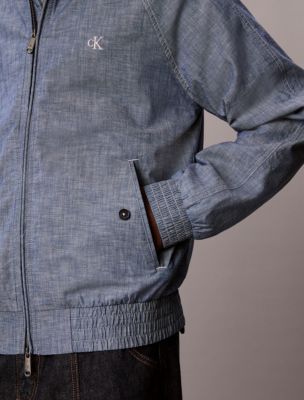 Мужские куртки Calvin Klein Lightweight Chambray Raglan Jacket — фото 4