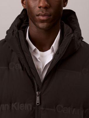 Мужская куртка Calvin Klein Relaxed Logo Down Puffer, цвет: Чёрный — фото 5