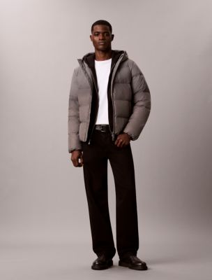 Reflective Ombre Down Puffer Jacket, Silver Ombre