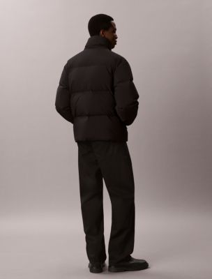 Мужская куртка Calvin Klein Nylon Monologo Down Puffer, цвет: Чёрный — фото 5