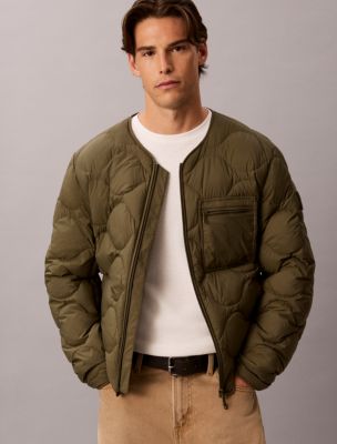 Featherweight Nylon Puffer Jacket, Olive Night