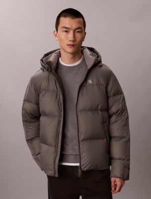 Heavyweight Down Short Puffer Jacket, Pewter