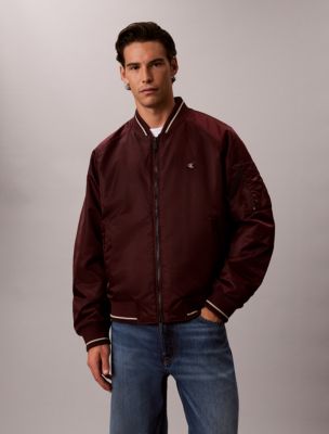 Nylon Tipped Bomber Jacket, Moroccan Brown 