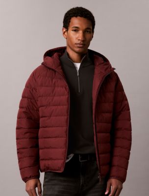 Packable Lightweight Ripstop Puffer Jacket, Merlot 
