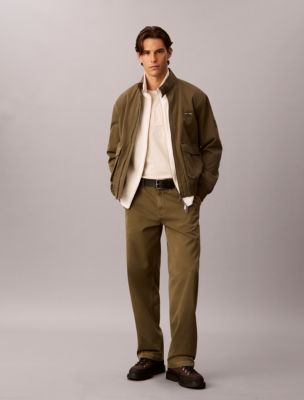 Baggy Chino Pants, Olive Night