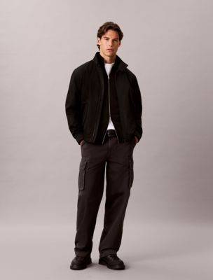 Baggy Utility Cotton Twill Cargo Pants, Volcanic Ash