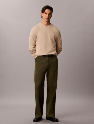 Baggy Utility Chinos, Olive Night