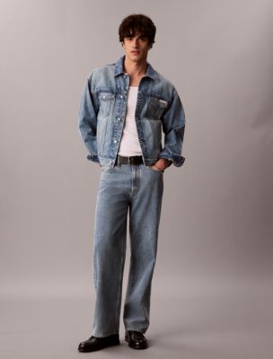 Мужская куртка Calvin Klein Emblem Logo 90s Trucker, цвет: Boulevard Blues — фото 2