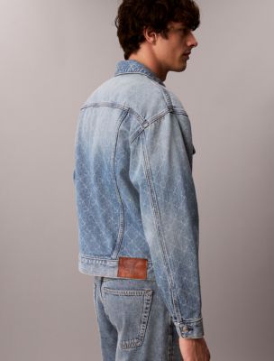 Мужская куртка Calvin Klein Emblem Logo 90s Trucker, цвет: Boulevard Blues — фото 4