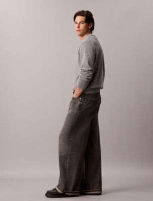 Мужские джинсы Calvin Klein Extreme Baggy, цвет: Угольный тёмно-зелёный — фото 4
