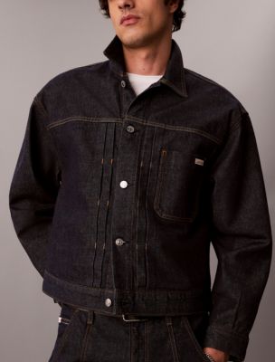 Мужские куртки Calvin Klein Pleated Denim Trucker Jacket — фото 4