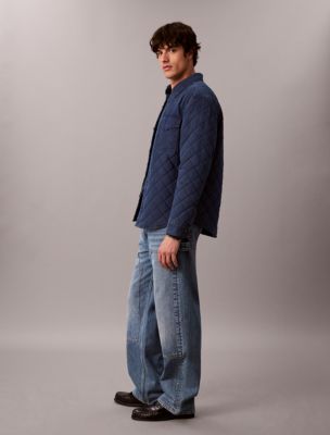 Мужская рубашка Calvin Klein Quilted Nylon Overshirt, цвет: Appalachian — фото 4