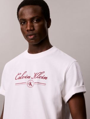 Script Logo Graphic Tee, Bright White