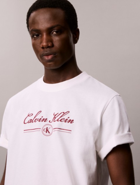 Мужские футболки Calvin Klein Script Logo Graphic Tee