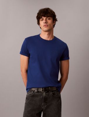 Calvin Arch Interlock Tee, Estate Blue