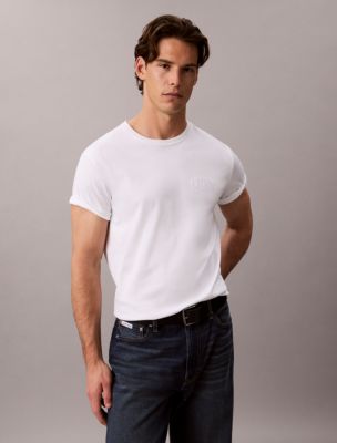 Calvin Arch Interlock Tee, Bright White