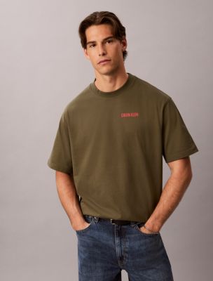 Calvins Or Nothing Graphic Relaxed T-Shirt, Olive Night
