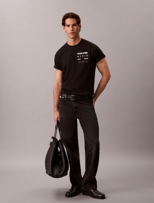 Мужская футболка Calvin Klein с принтом леса, цвет: Чёрный — фото 4