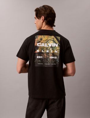 Мужская футболка Calvin Klein с принтом леса, цвет: Чёрный — фото 5