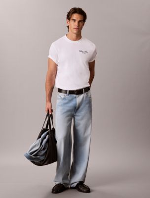Мужская футболка Calvin Klein Script Logo Graphic, цвет: Яркий белый — фото 2