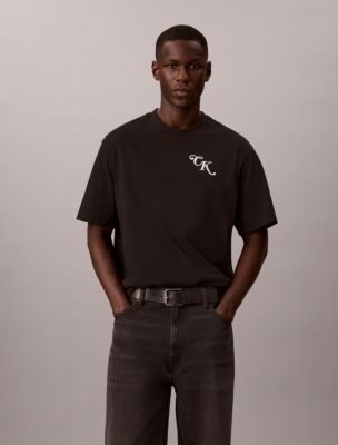Relaxed Block Script Logo Tee, Black