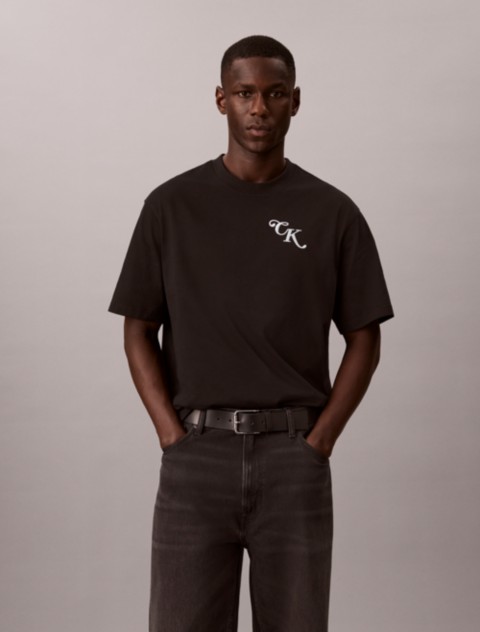 Мужские футболки Calvin Klein Relaxed Block Script Logo Tee