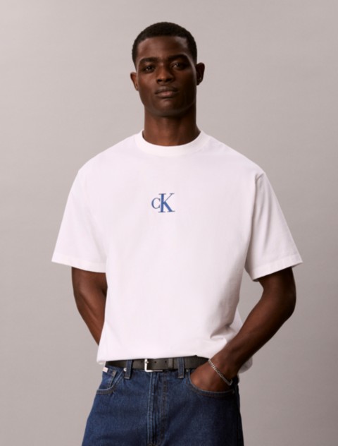 Мужские футболки Calvin Klein Monogram Logo Overlay Tee