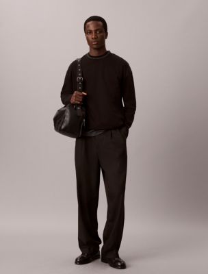 Мужская футболка Calvin Klein Oversized Monologo, цвет: Чёрный — фото 6