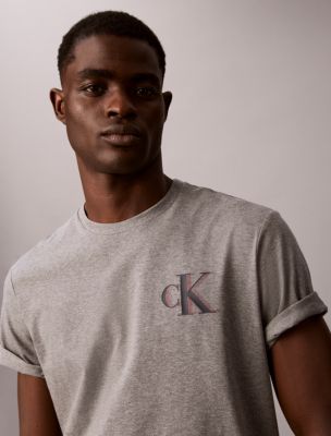 Мужская футболка Calvin Klein Graphic Monogram, цвет: Серый меланжевый — фото 3