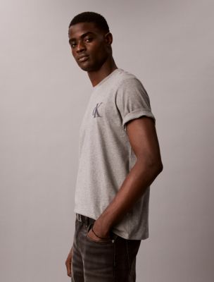 Мужская футболка Calvin Klein Graphic Monogram, цвет: Серый меланжевый — фото 4