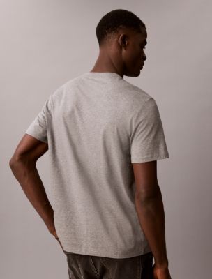 Мужская футболка Calvin Klein Graphic Monogram, цвет: Серый меланжевый — фото 5