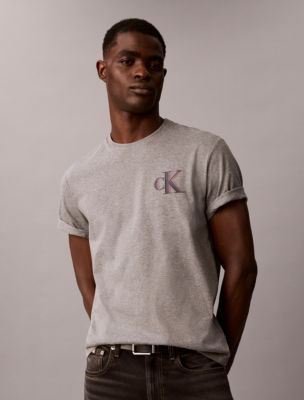 Graphic Monogram Tee, Grey Heather