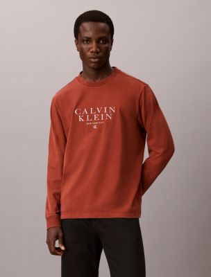 Powder Wash Logo Long Sleeve Tee, Fired Brick