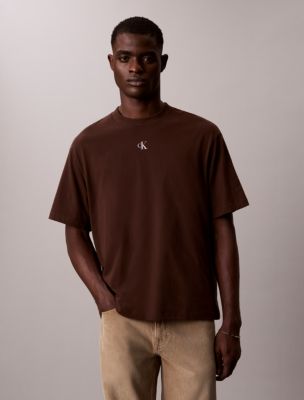 Relaxed Bold Logo Graphic Tee, Brown Cork